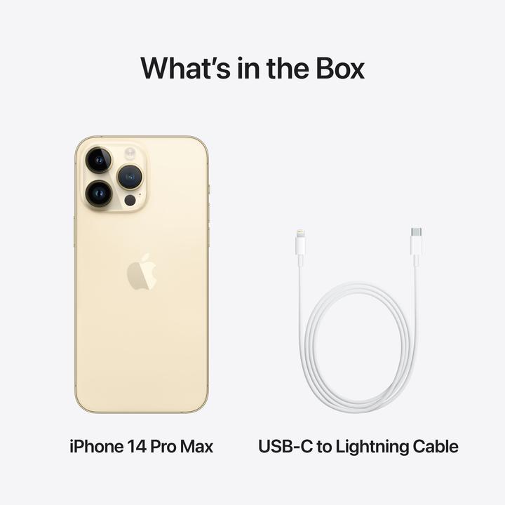 Actual product image Apple iPhone 14 Pro Max (512 GB, Gold, 6.70", SIM + eSIM, 48 Mpx, 5G)