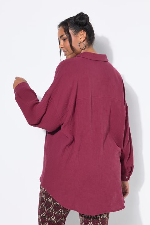 Produktbild Studio Untold Musselin Bluse, oversized, Hemdkragen, Langarm (42, 44)