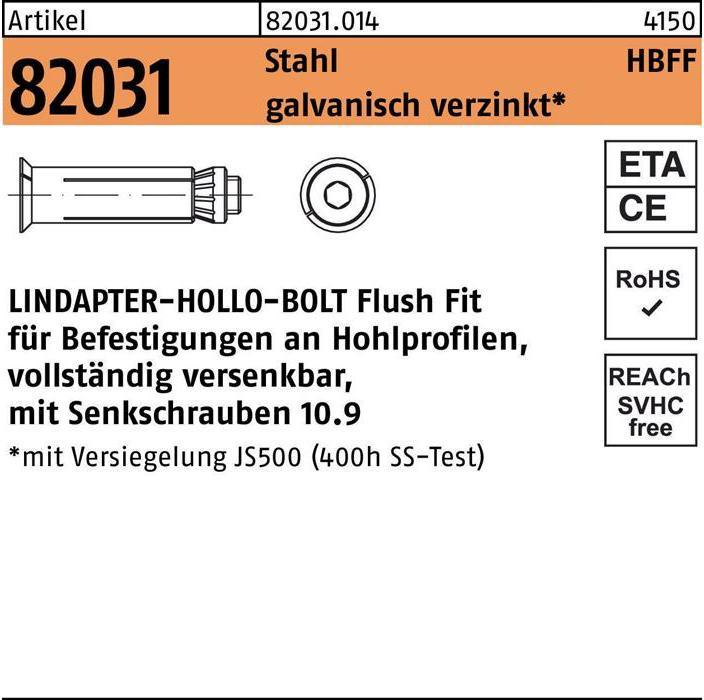 Actual product image Lindapter Cavity plug R 82031 HBFF 10-2 ( 70/45) 10.9 electrogalvanised (1 pcs.)