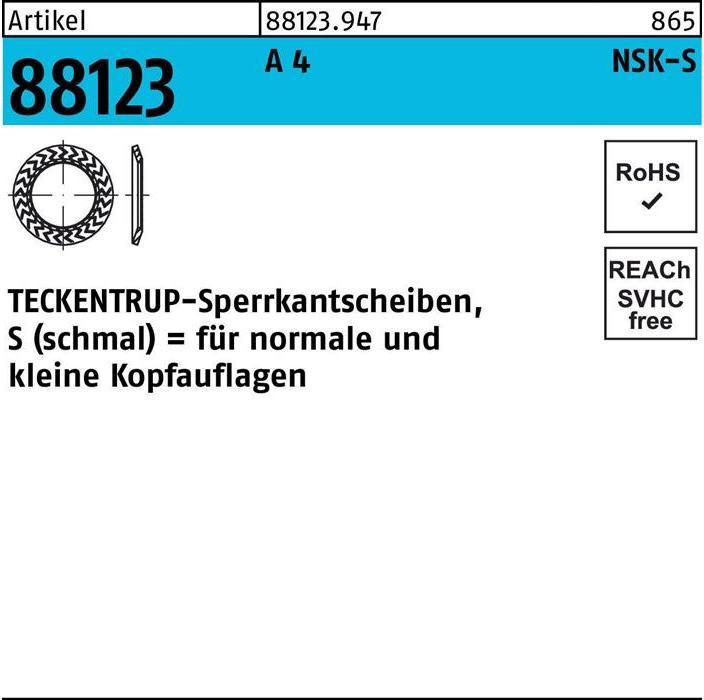 Actual product image Teckentrup Lock washer R 88123 NSK-S 8 A 4