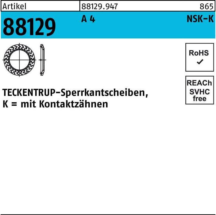 Produktbild Teckentrup Sperrkantscheibe R 88129 NSK-K 4 A 4