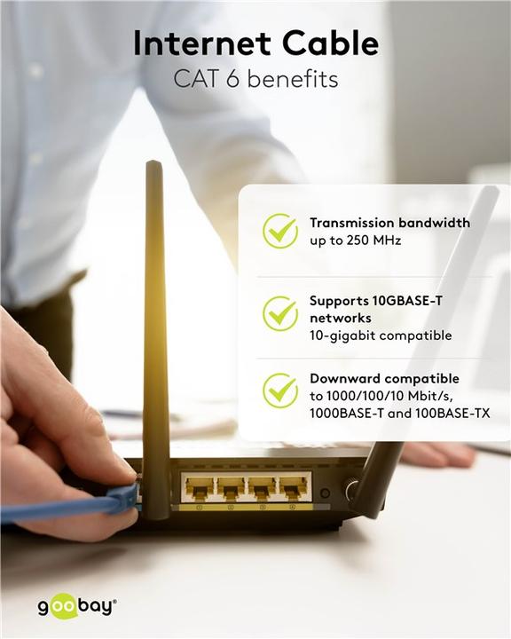 Actual product image Goobay Network cable (S/FTP, CAT6, 2 m)