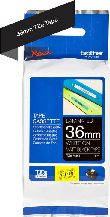 Actual product image Brother TZe-M365 Matt (3.60 cm, Black)