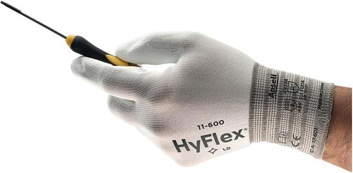 Ansell Handschuhe HyFlex 11-600 Grösse 10 weiss EN 388 PSA-Kategorie II (10)