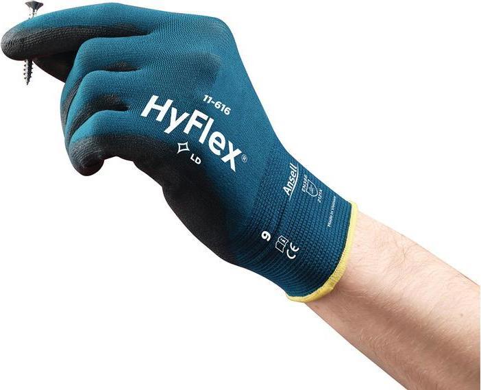 Produktbild Ansell Handschuhe HyFlex® 11-616 Grösse 8 grünblau/schwarz EN 388:2016 PSA-Kategorie II (8)