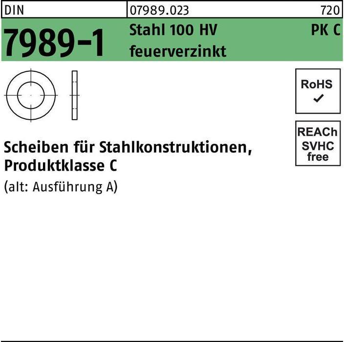 Immagine prodotto Rondella DIN 7989-1 36/39 x 66 x8 acciaio 100HV zincato a caldo