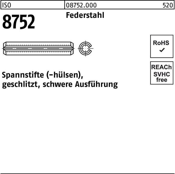 Produktbild Spannstift ISO 8752 geschlitzt 18 x 90 Federstahl schwere Ausf. ISO 8752