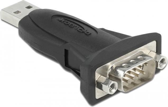 Produktbild Delock Adapter USB 2.0 Typ-A zu 1 x Seriell RS-232 D-Sub 9 Pin Stecker (0.80 m)
