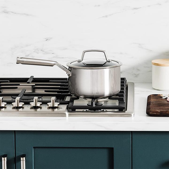 Actual product image Ninja C63000EU ZEROSTICK 3-piece saucepan set (stainless steel) (16 cm, Pan set + pot set, Aluminium)