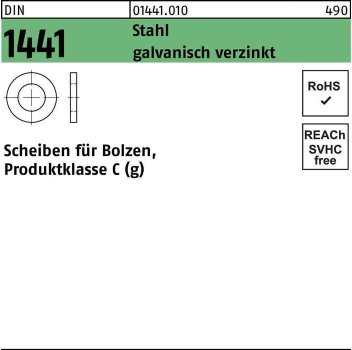 Actual product image Washer DIN 1441 f.Bolt 15 x 28x 3 Steel galvanised