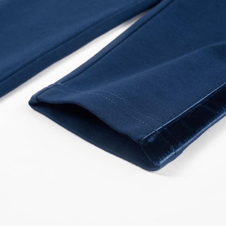 Actual product image VidaXL Children's trousers with black trims navy blue (140)