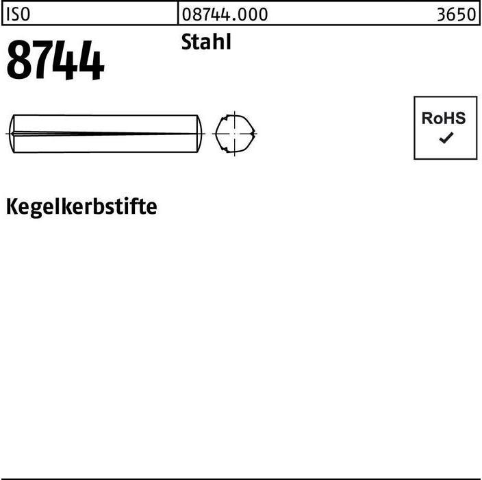 Immagine prodotto Perno conico scanalato ISO 8744 8 x 30 Acciaio ISO 8744