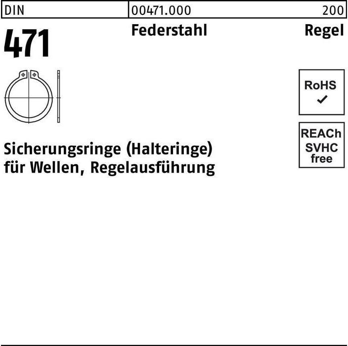 Produktbild Sicherungsring DIN 471 35 x 1,5 Federstahl Regelausf.