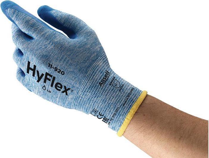 Actual product image Ansell Gloves HyFlex® 11-920 size 8 blue EN 388 PPE category II (8)