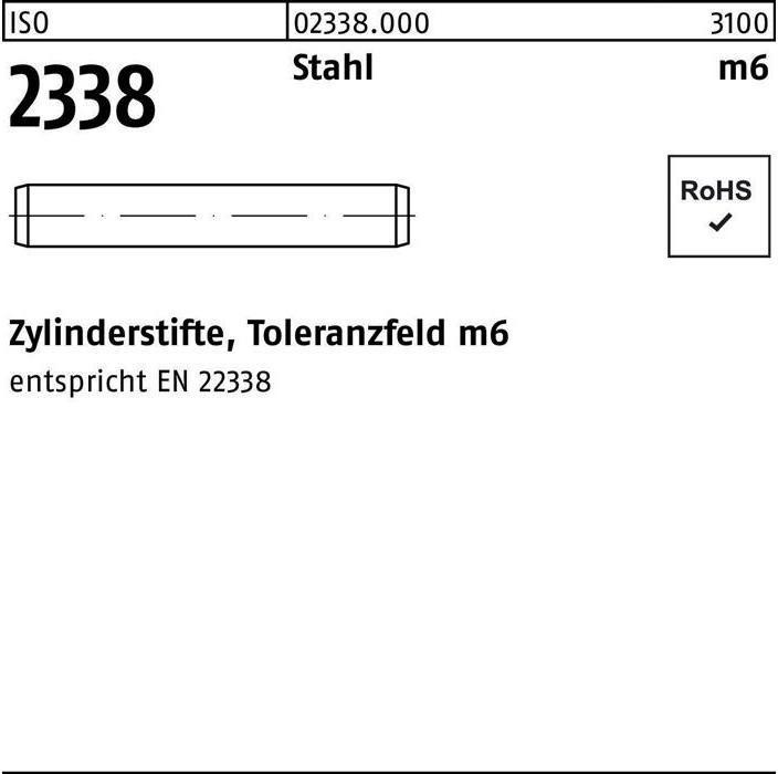 Produktbild Zylinderstift ISO 2338 20 m6 x 90 Stahl ISO 2338