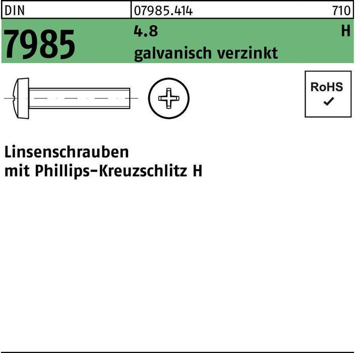 Actual product image DIN 7985/ISO 7045 m.Kreuzschlitz-PH (200 Screws per piece)