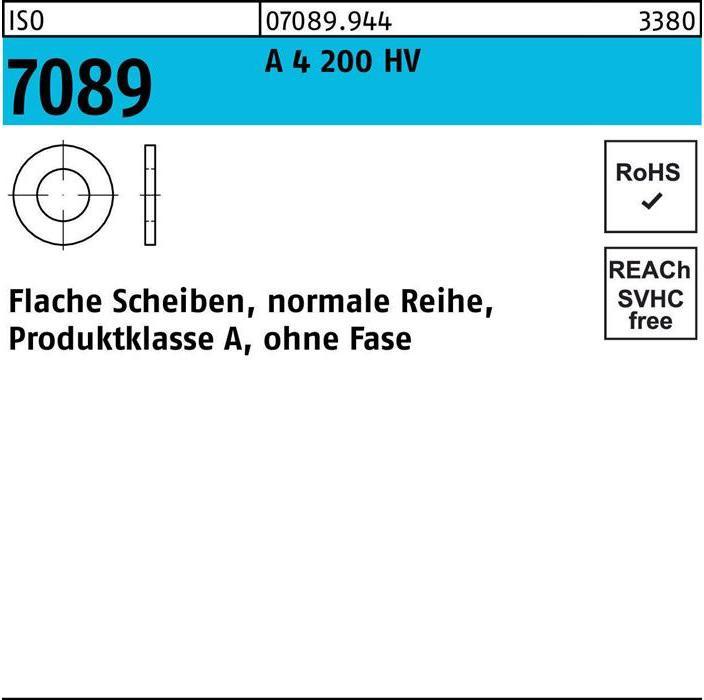Actual product image Bufab Washer ISO 7089 without chamfer 22 A 4 200 HV