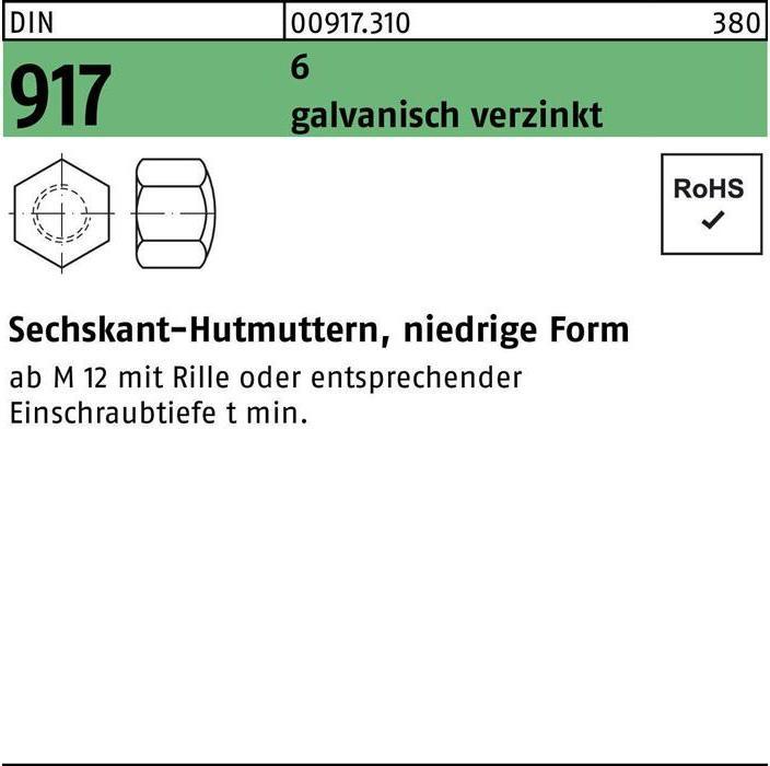 Actual product image DIN 917 niedrige Form