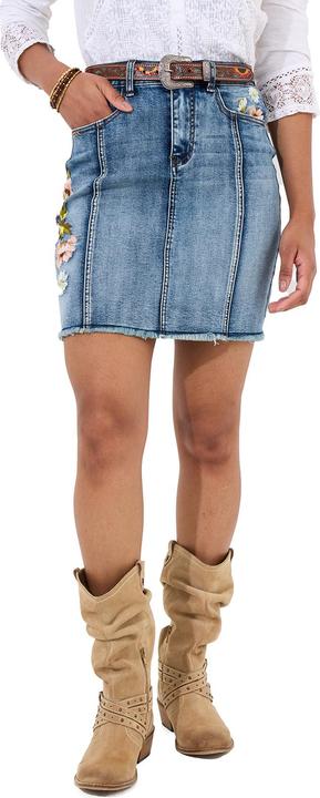 Joe Browns Floral Embroidered Denim Skirt