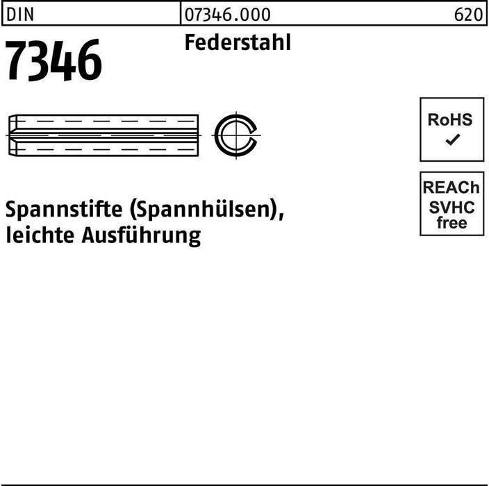 Produktbild Spannstift DIN 7346/ISO 13337 16 x 28 Federstahl leichte Ausf. DIN 7346