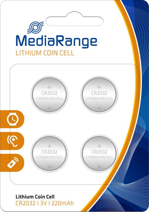MediaRange Cr2032 (4 Stk., CR2032, 220 mAh)