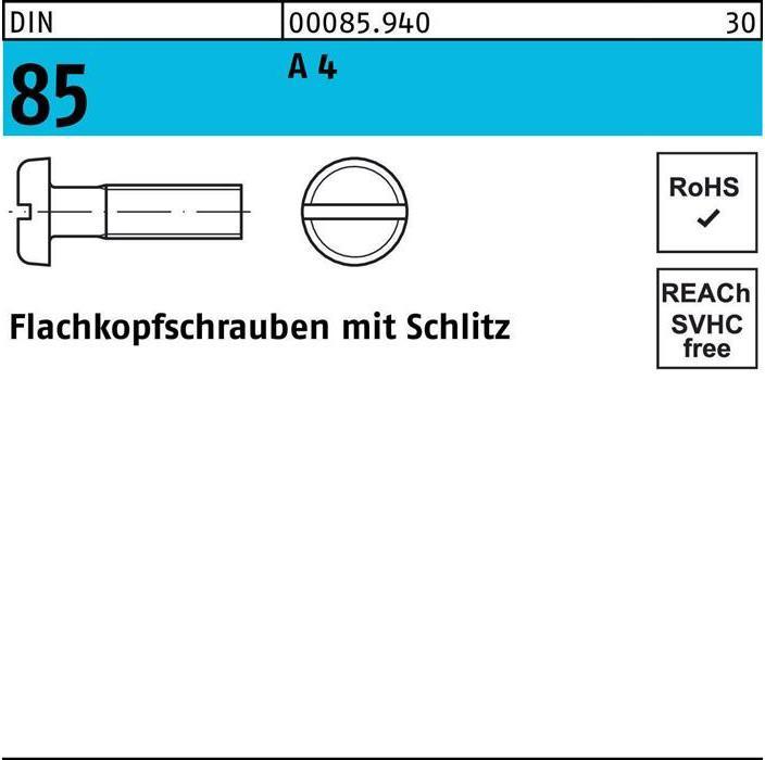 Actual product image DIN 85/ISO 1580 Schlitz (100 Screws per piece)