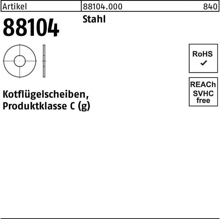 Produktbild Kotflügelscheibe R 88104 6,4 x30 x1,5 Stahl