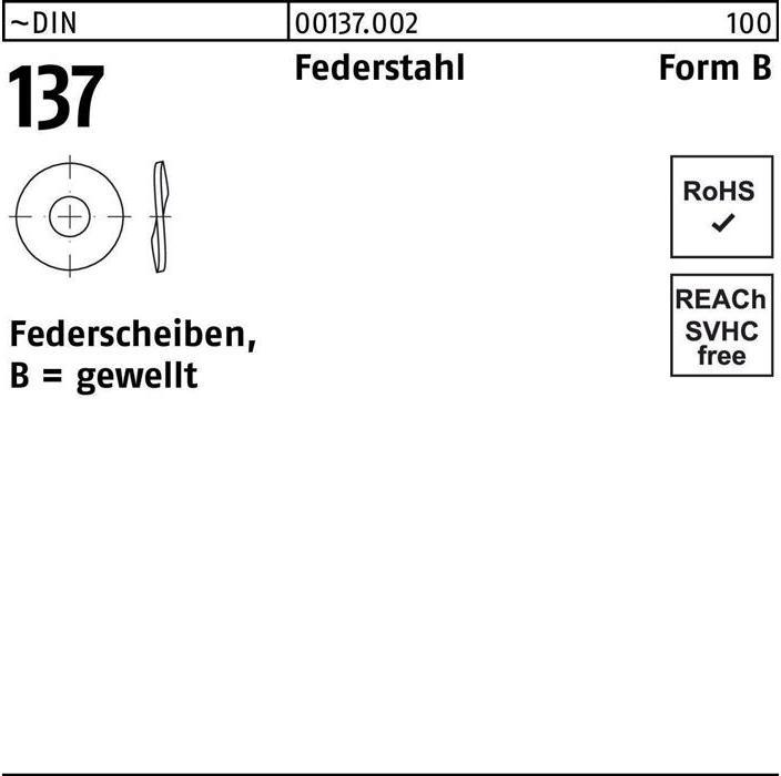 Image du produit Rondelle élastique DIN 137 B 10 Acier à ressort