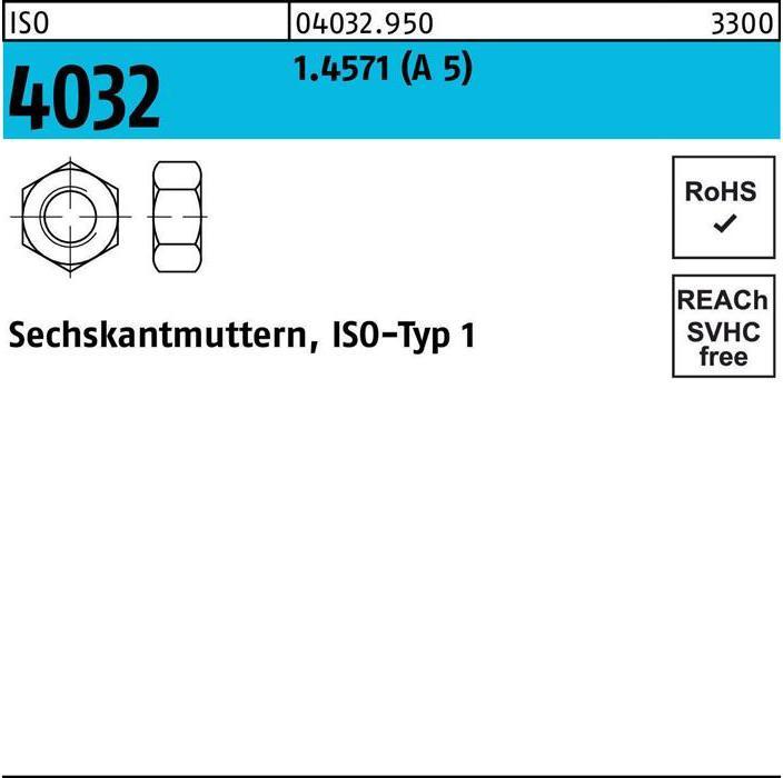 Produktbild Bufab Sechskantmutter ISO 4032 M 27 A 5 (M27)
