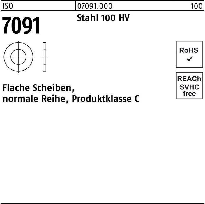 Image du produit Rondelle ISO 7091 8 Acier 100 HV