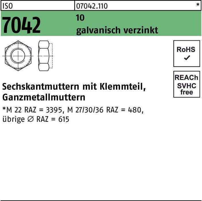 Actual product image ISO 7042 m.Klemmteil (M14)