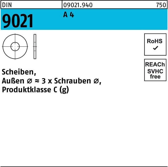 Actual product image Washer DIN 9021 8.4 x24 x2 A 4