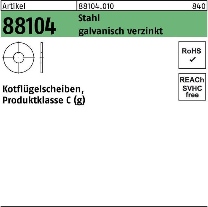 Actual product image Mudguard washer R 88104 6.4 x30 x1.5 Galvanised steel