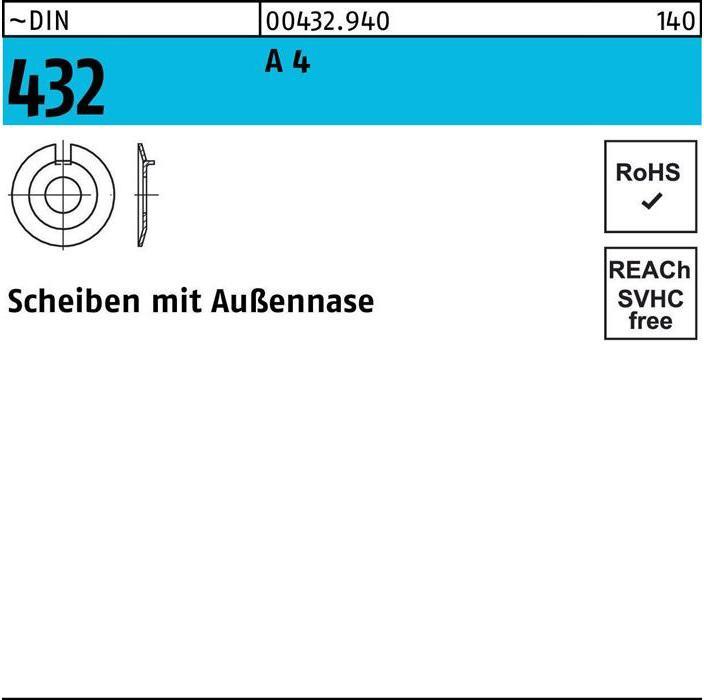 Actual product image Flat washer DIN 432 m.Aussennase