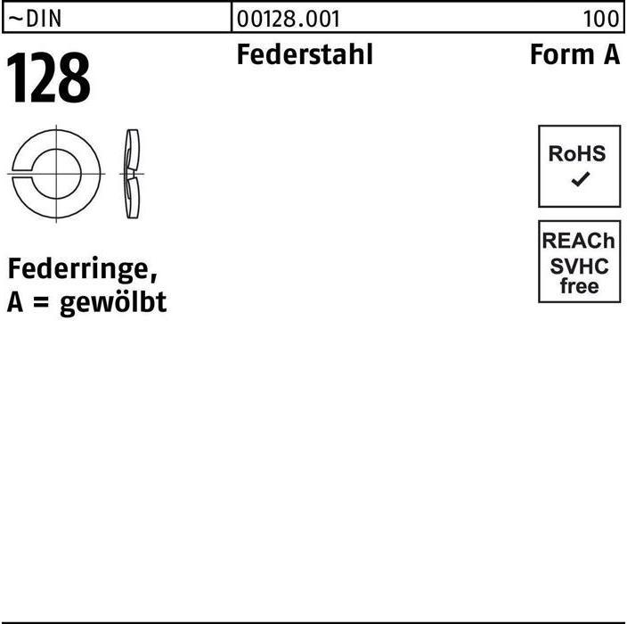Produktbild Federring DIN 128 A 5 Federstahl