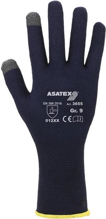 Produktbild Asatex Feinstrickhandschuh für Smartphones und Touchscreens Grösse 10 dunkelblau EN 388 PSA-Kategorie II (10)