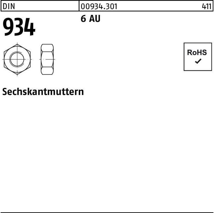 Écrou hexagonal DIN 934 M 2,6 6 Acier de décolletage (M2.6)