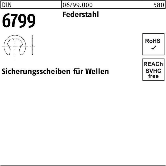Produktbild Sicherungsscheibe DIN 6799 f.Wellen 1,5 Federstahl