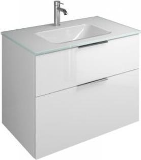 Produktbild burgbad Eqio Glas-Waschtisch inklusive Waschtischunterschrank, Breite 820 mm