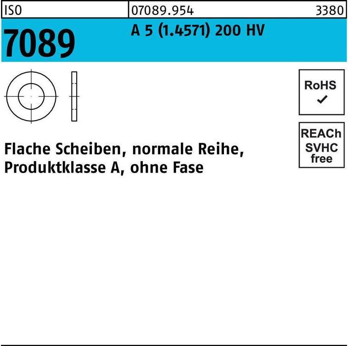 Actual product image Bufab Washer ISO 7089 without chamfer 30 A 5 (1.4571) 200 HV