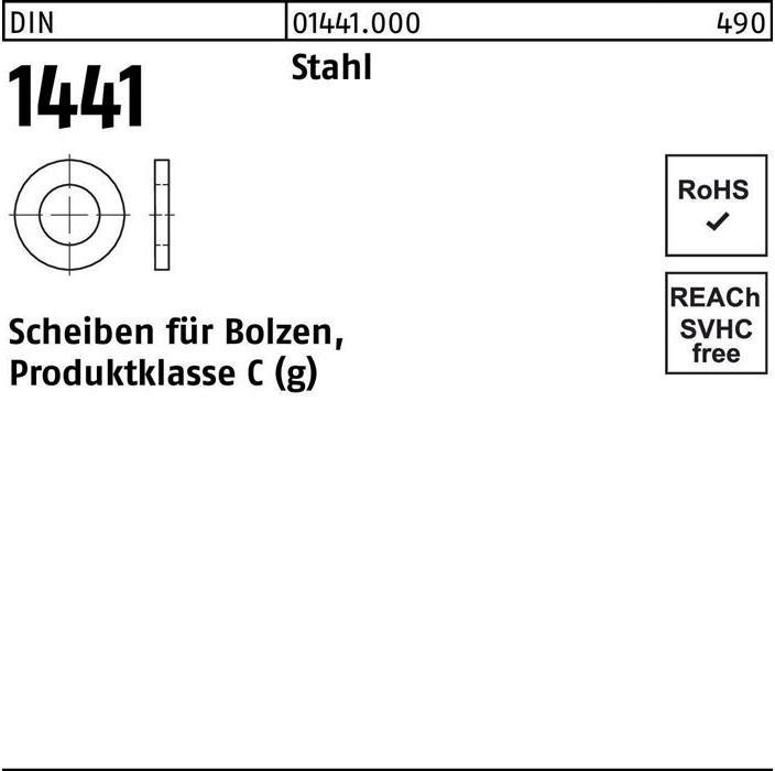 Produktbild Scheibe DIN 1441 f.Bolzen 26 x 40x 4 Stahl