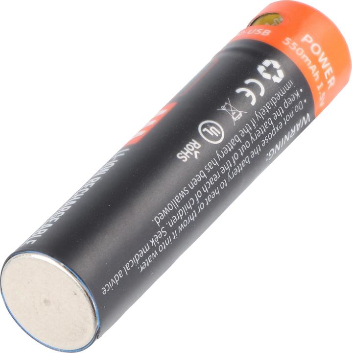 Image du produit AccuCell Rundzelle AAA, Li-ion, 1,5V, mit USB-Ladeanschluss (1 pcs, AAA, 550 mAh, Chargeurs sans batterie)