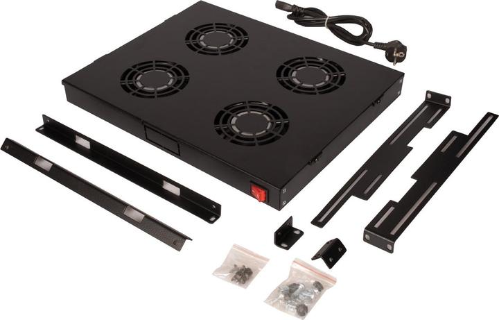 Image du produit Roline 19-inch fan unit 4 fans ON/OFF black