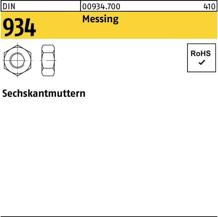 Sechskantmutter DIN 934 M 8 Messing (M8)