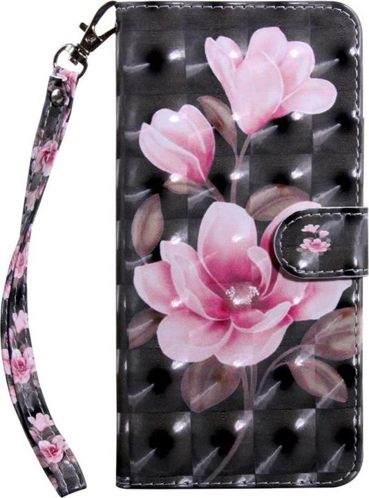 Productafbeelding Cover-Discount iPhone SE / 8 / 7- Leren Hoesje Lotus Glitter Effect (Apple iPhone 8, Apple iPhone 7, Apple iPhone SE (2e generatie))