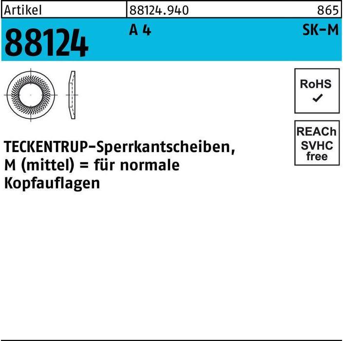 Produktbild Teckentrup Sperrkantscheibe R 88124 M 10x22,25x1,6 A 4