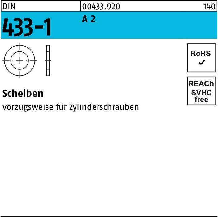 Actual product image Washer DIN 433-1 2.2 x 4.5x0.3 A 2