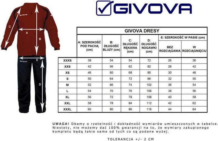 Actual product image Givova trackuit via (S)