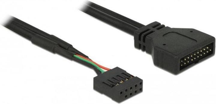 Immagine prodotto Delock USB 19 Pin - USB 9 Pin, 0,45 m, nero (83776) (0.45 m, USB 2.0)