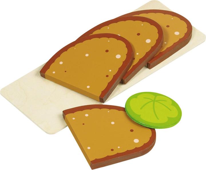Goki Brot Teller mit Scheiben Brot Holz
